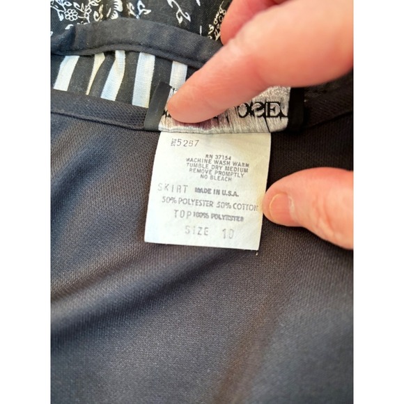 Vintage‎ 80s PK'S Kloset Womens Patchwork Tiered Dress Size 10 Retro Mixed Media - Picture 5 of 7